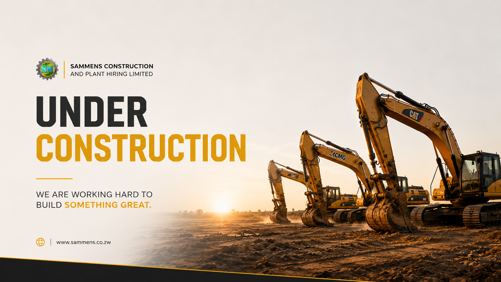 Sammens Construction and Plant Hiring Limited website under construction
